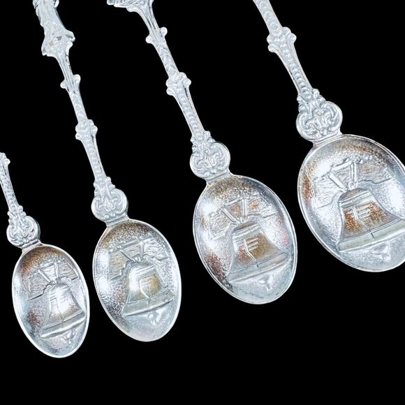Bicentennial Commemorative Spoons Independence Hall Liberty Bell Statue Liberty - Picture 3 of 11